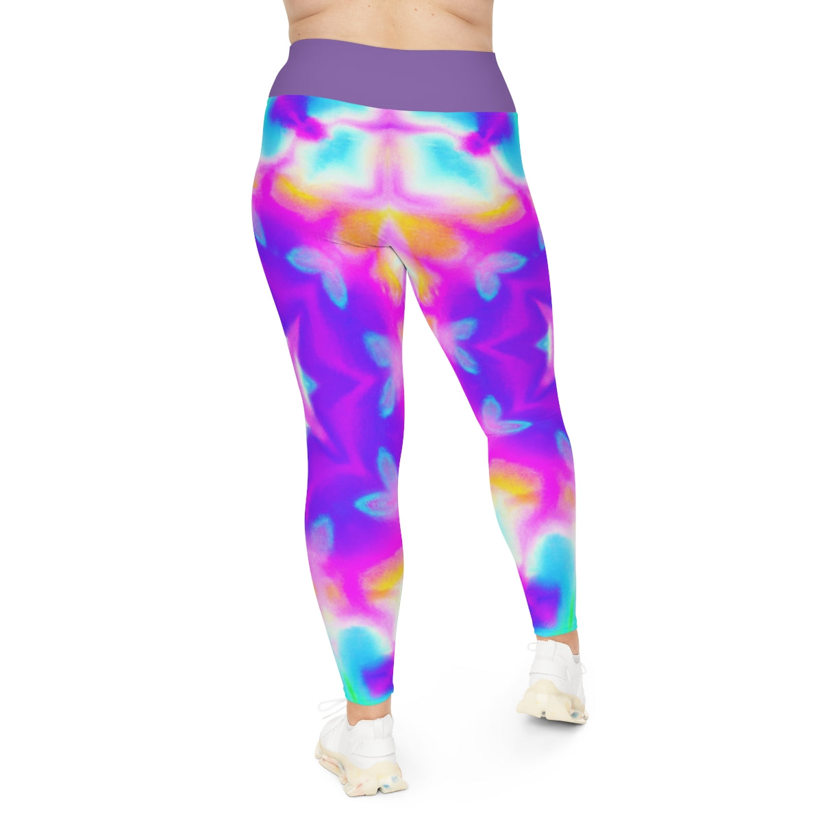 Vaporwave Pastel Yoga Pants - AI Art - Thick Leggings