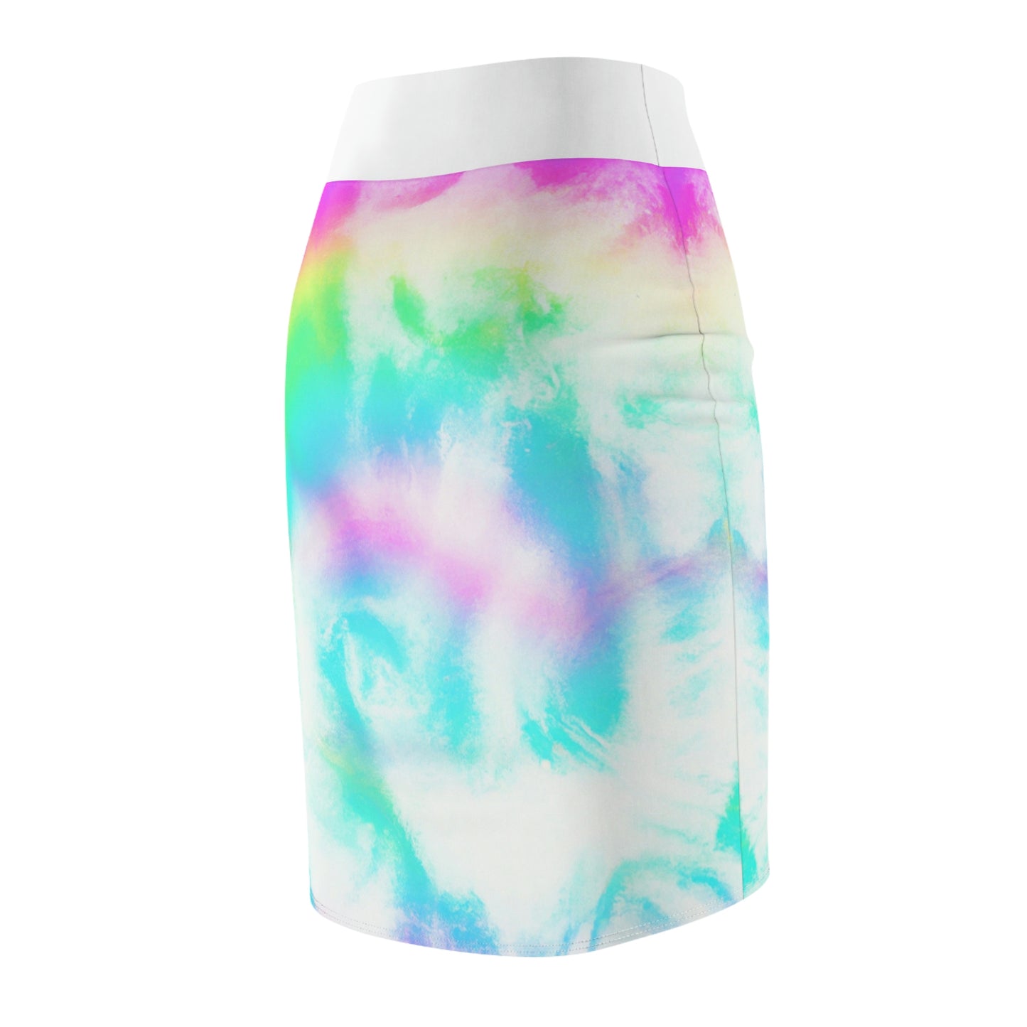 Hyperwave Pastel - AI Art - Women's Pencil Skirt