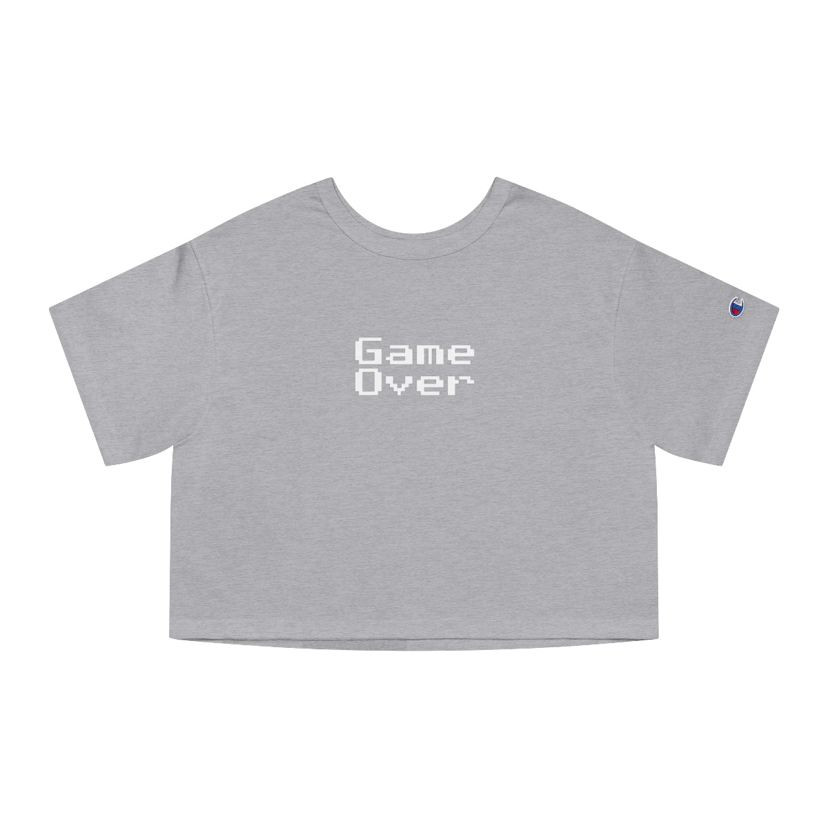 Game Over (8-bit) Style 1 (stacked) - Champion Women's Heritage Cropped T-Shirt