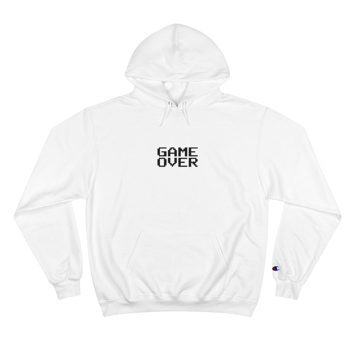 GAME OVER (8-bit) (stacked, caps) - Champion Hoodie