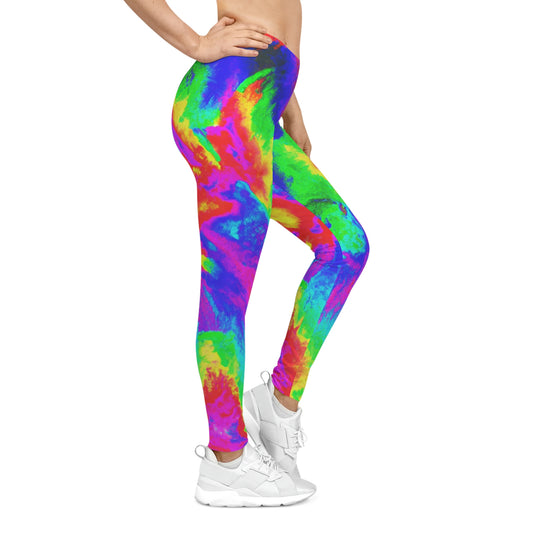 Tropical Storm Radar - AI Art - Women's Casual Yoga Leggings