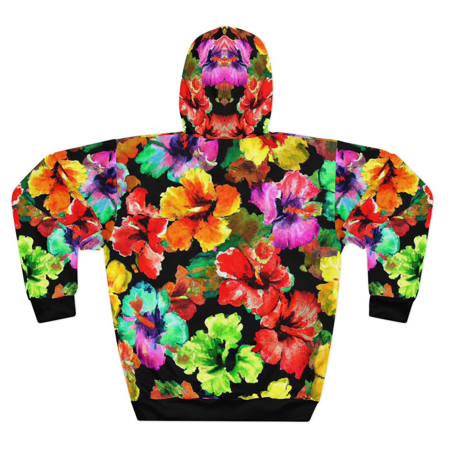 Hibiscus Watercolor 1 - AI Art - Pullover Hoodie