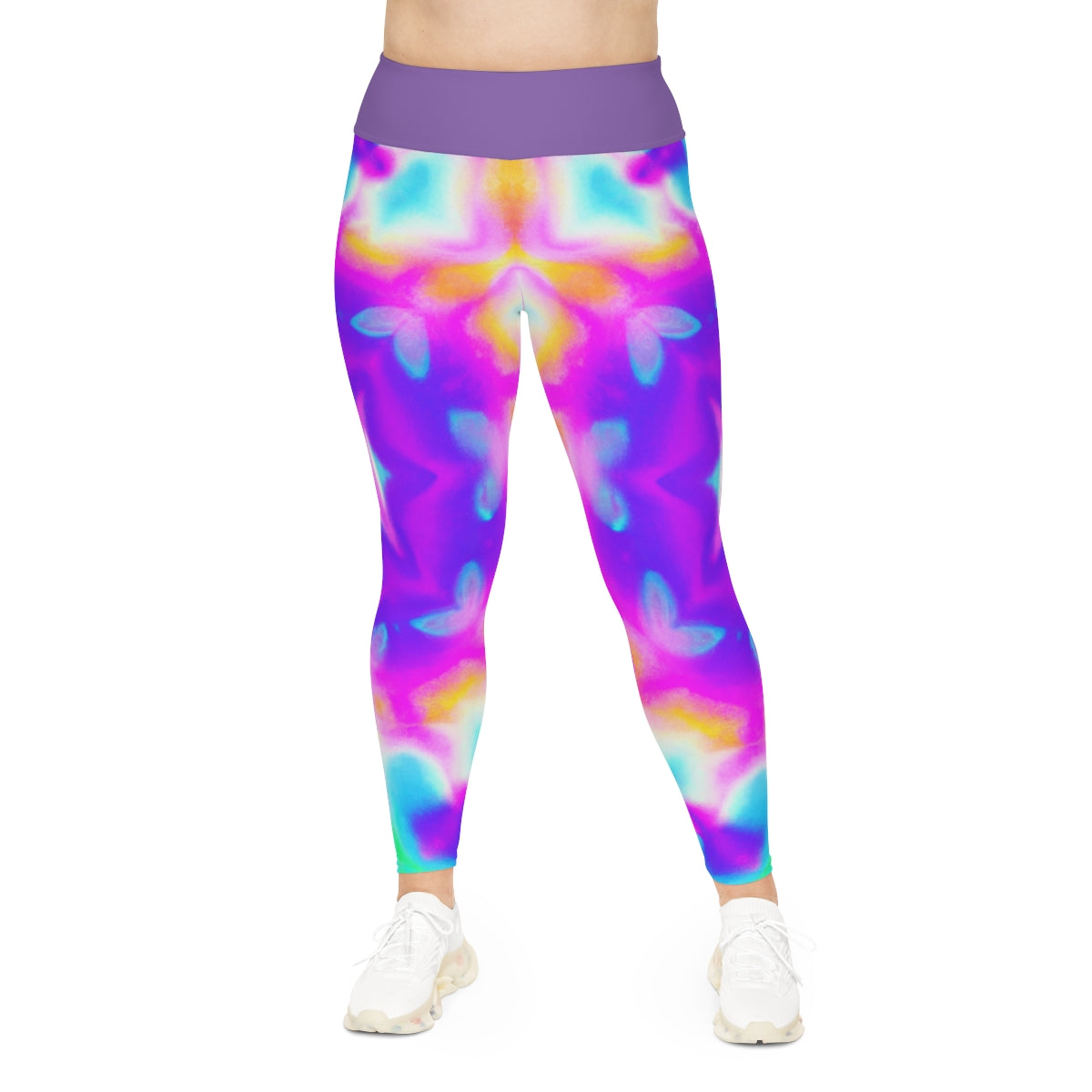 Vaporwave Pastel Yoga Pants - AI Art - Thick Leggings