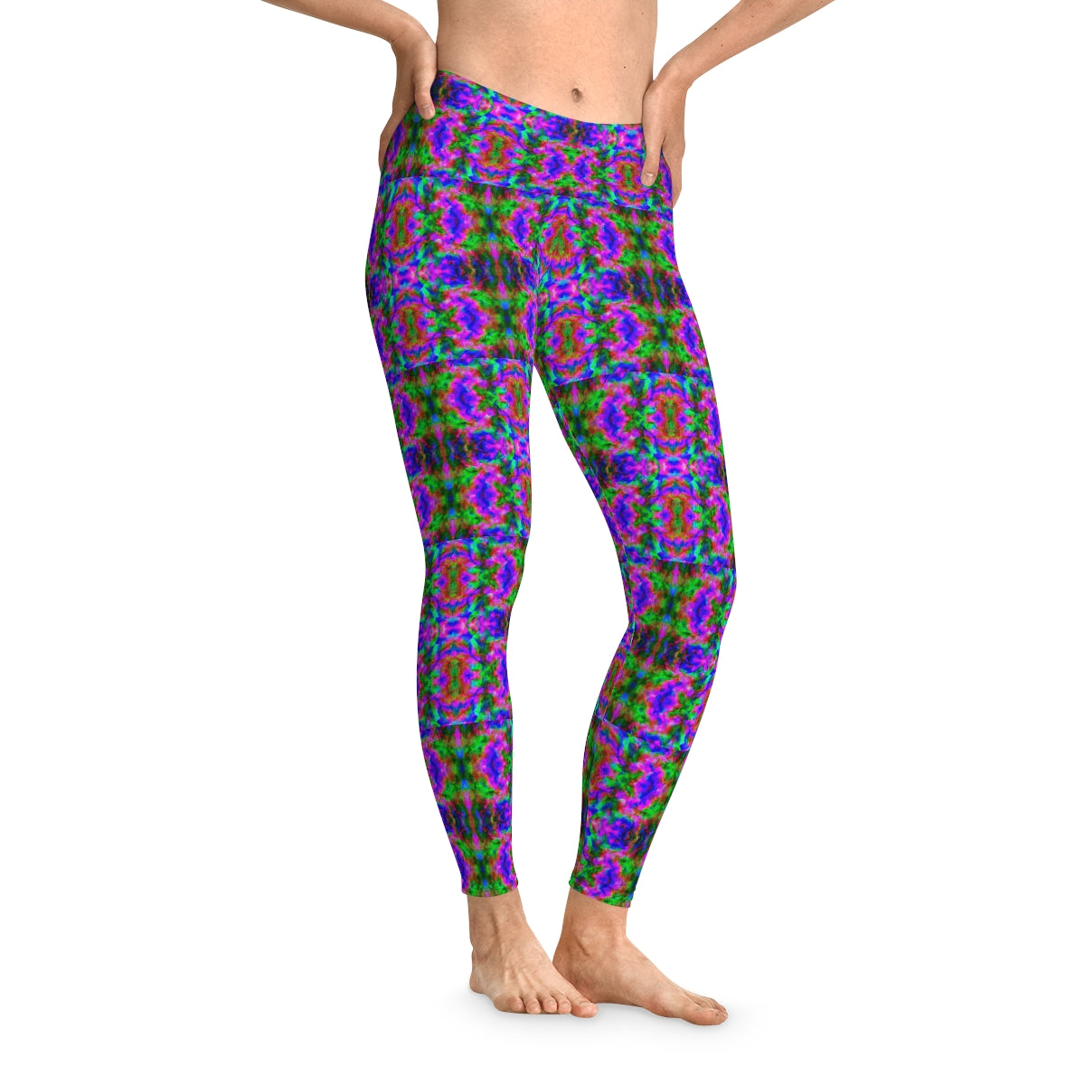 Psychedlic Vaporwave Yoga Pants - AI Art - Stretchy Leggings