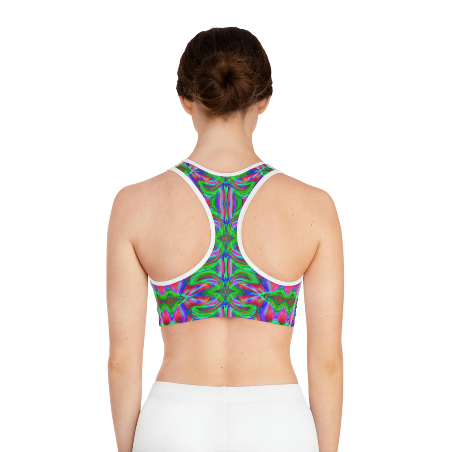 Psychedelic Fleur - AI Art - Sports Bra