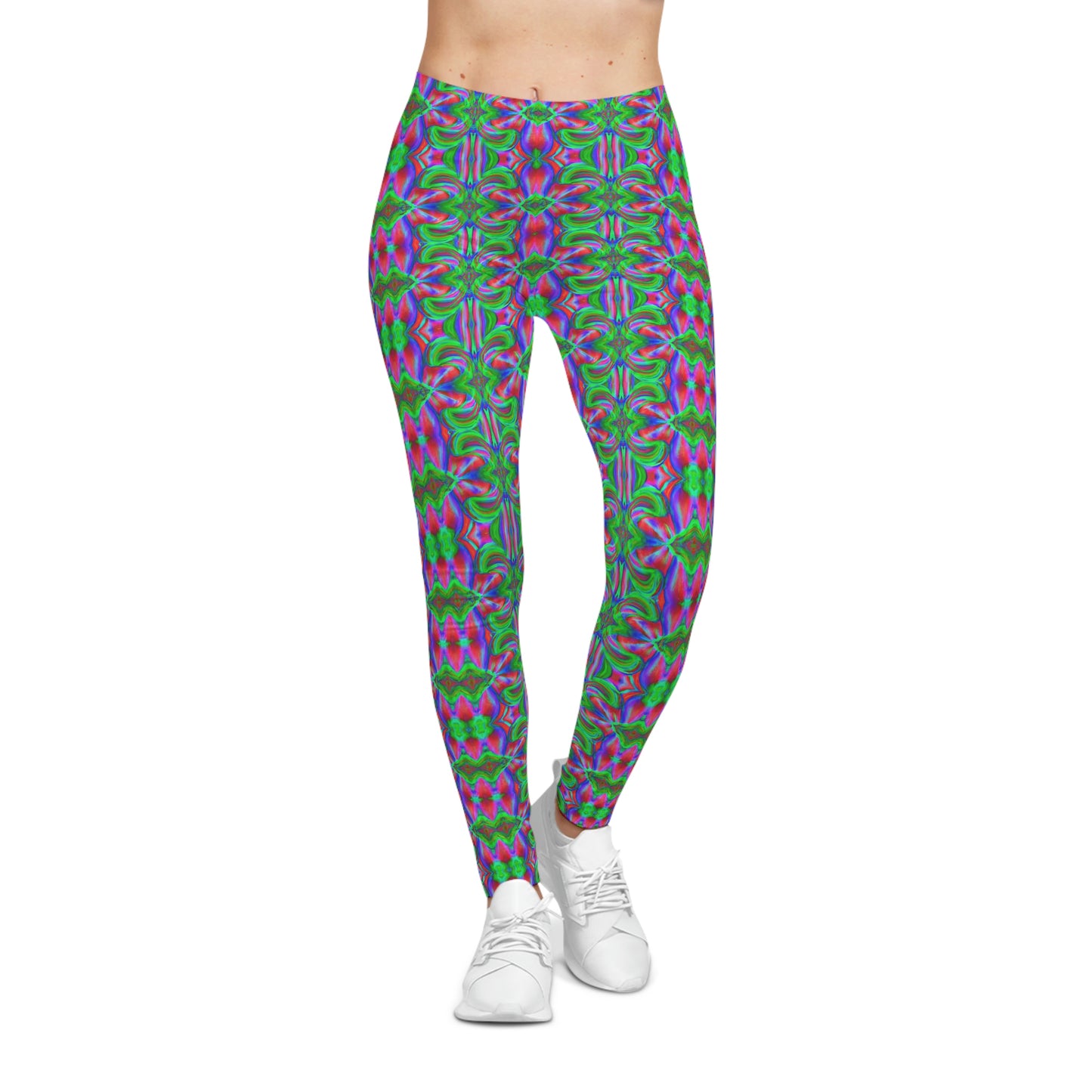 Psychedelic Fleur - AI Art - Women's Casual Yoga Leggings