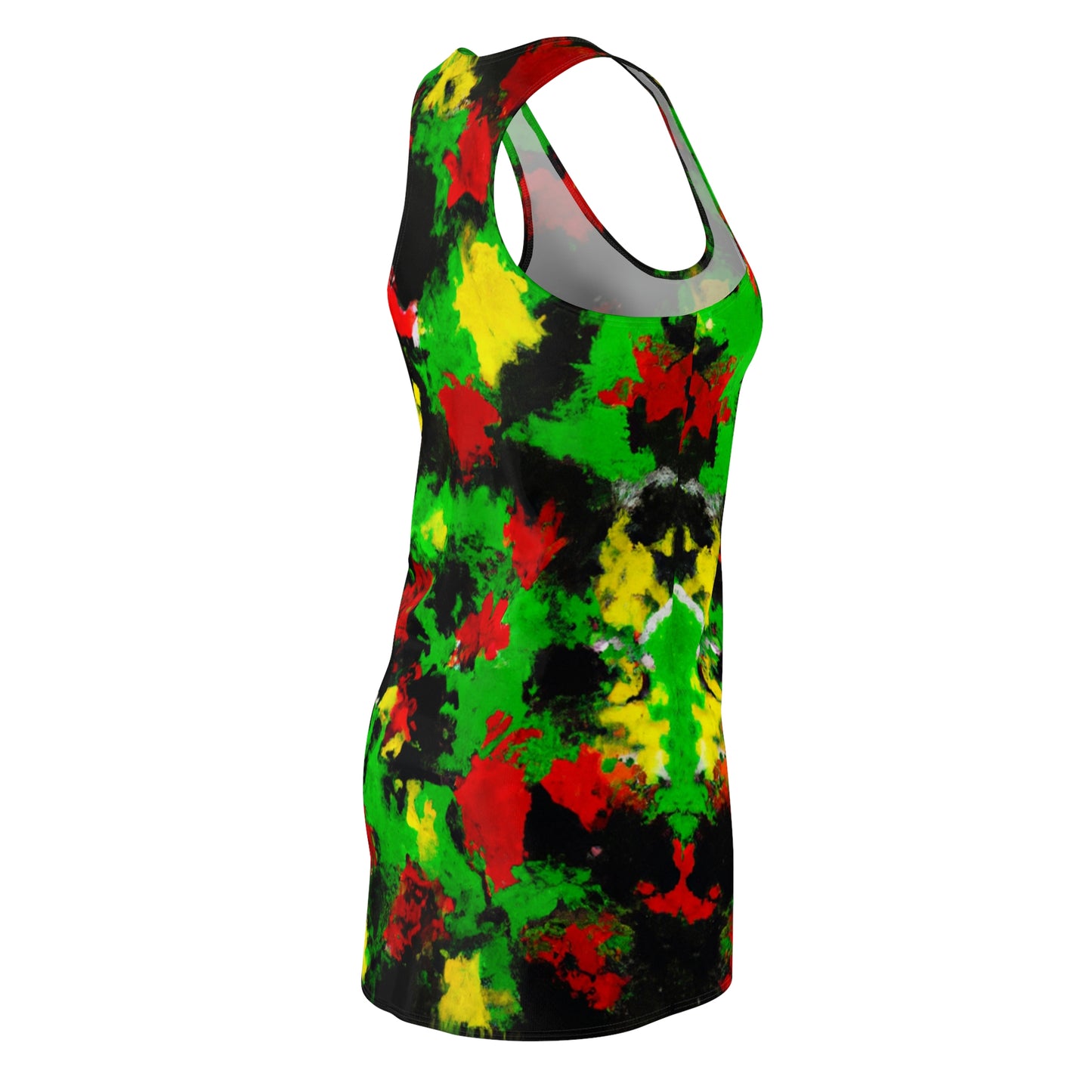 Rasta 1 - AI Art - Women's Cut & Sew Racerback Dress