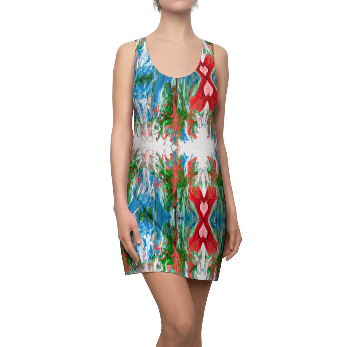 Kaleidoscope Closeup - Women's Cut & Sew Racerback Dress