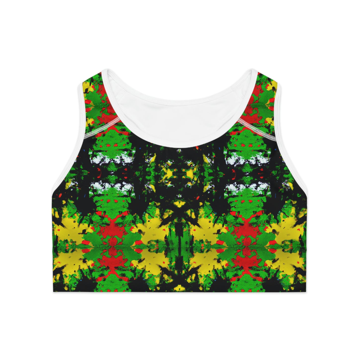 Rasta Star 1 - AI Art - Sports Bra