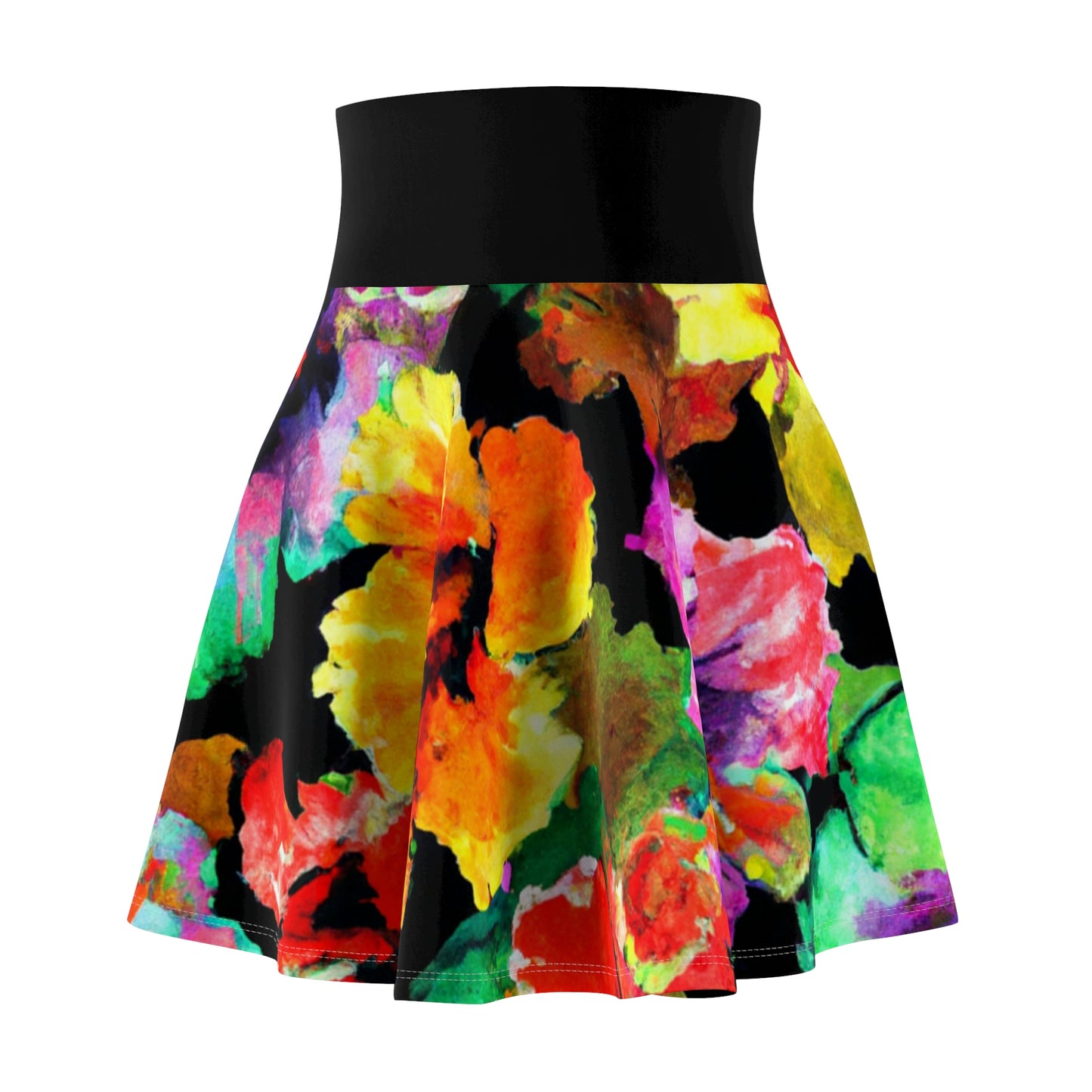 Hibiscus Watercolor 1  - AI Art  - Women's Skater Skirt